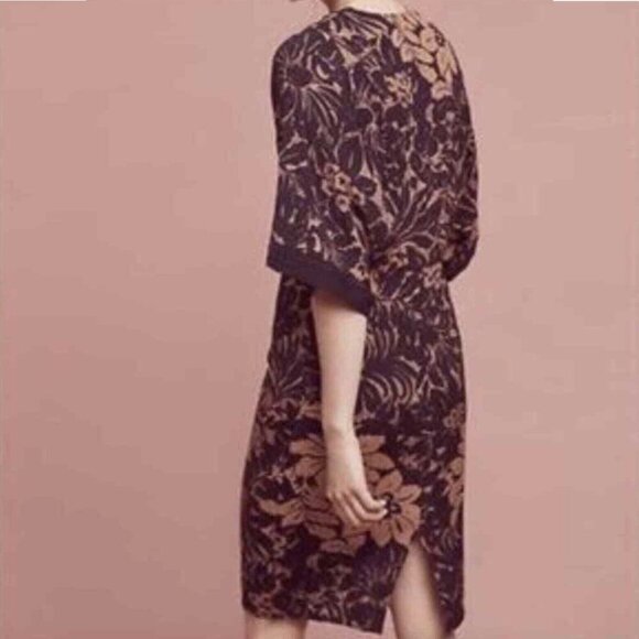 Anthropologie Maeve Mirabilis Batwing Kimono Sleeve Knee Length Dress, size 0 - Picture 3 of 11